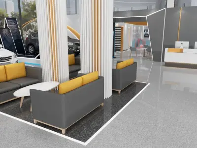 Automobile 4S Shop 3D model