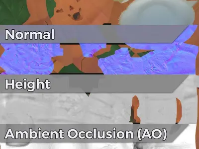 0002-07 Stacked Pumpkins Low-poly 3D model