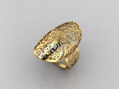Women Plain Ring Ready STL Models Womens Ring 3d models 3D print model 19