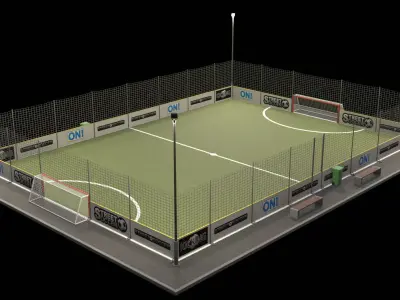Street Soccer - Football Field Low-poly 3D model