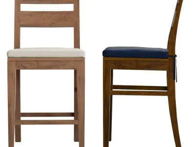 Crate and Barrel Basque Bar Stool 3D model