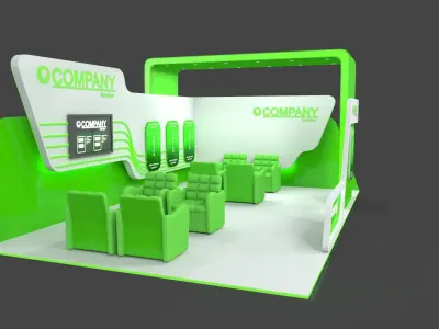 Exhibition Stand 1 Low-poly 3D model