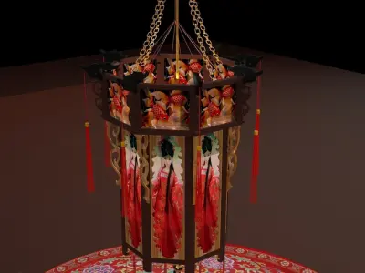 Chinese  palace lantern  3D model