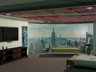 Hyatt Bedroom Build 3D model