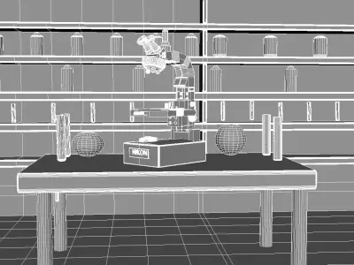 PBR Microscope Asset Perfect for Medical Laboratory  Free low-poly 3D model