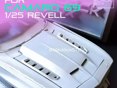 Custom HOOD for Camaro 69 Revell 1-25th 3D print model