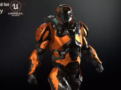 CyberJagg Low-poly 3D model