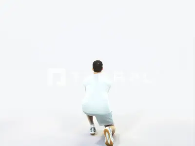 Romance 03M Volleyball Digging Sports Man Low-poly 3D model