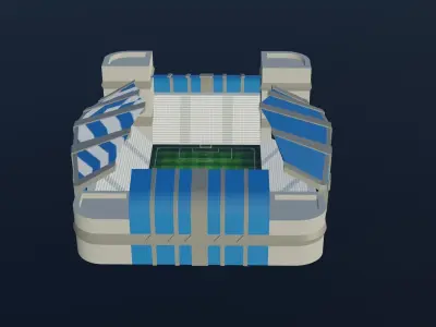 Football Stadium - Greece Low-poly 3D model