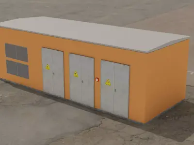 Electric cabin Low-poly 3D model