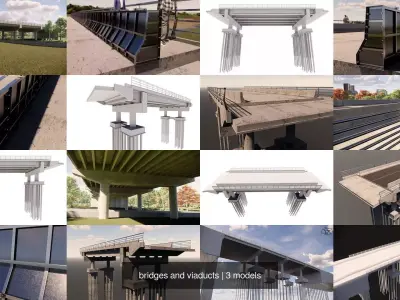 bridges and viaducts 3D Model Collection