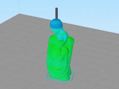 Couple Figurine Hugging Statue 3D print model