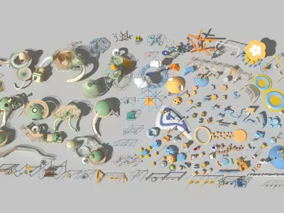 Amusement Park Equipment 3D model