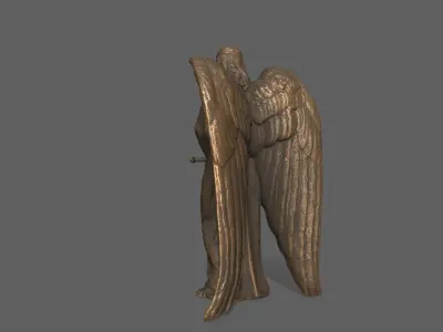 Angel Statue Low-poly 3D model shop