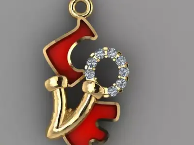 pendant LOVE 3D print model