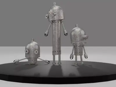 Blender Machinarium 3D  Robot Model Low-poly 3D model