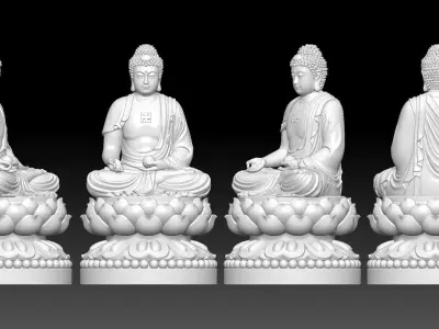 Amitabha Buddha  3D print model
