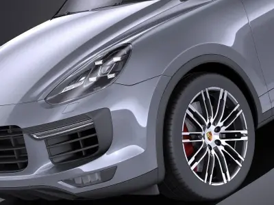 Porsche Cayenne Turbo 2016 VRAY 3D model