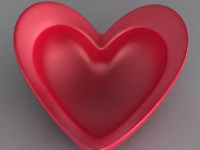 Heart Decorative Bowl Free 3D print model