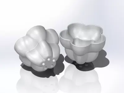 Pen Holder Flower Vase 3D print model