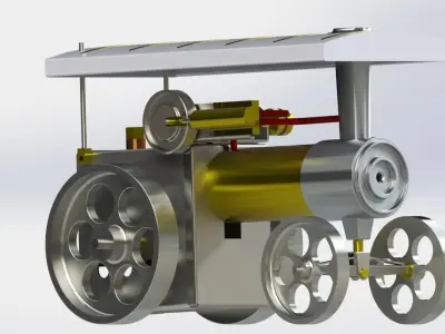 A SUPER SIMPLE TRACTION ENGINE 3D model