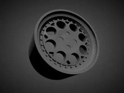 Stuttgart ST6 scalable and Printable rim 3D print model