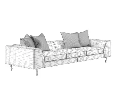 ZLiq Doubel Seater leather sofa by Marcel Wanders  3D model