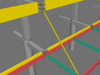 Steel Canopy 3D Model  3D model