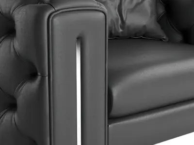 sofa single person American 3D model