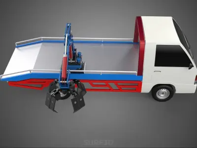 TRUCK PICK UP MOBILE CRANE HOIST LOAD LIFT GRABBER CLAW GRAPPLE 3D model