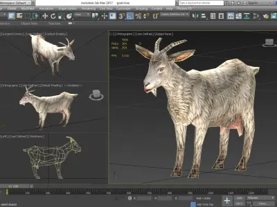 Animal - Goat Low-poly 3D model