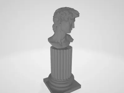 David Statue on Ionic Column 3D print model