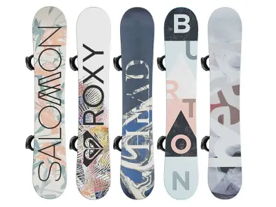 Snowboards BLENDER 3D Model Cycles 3D model