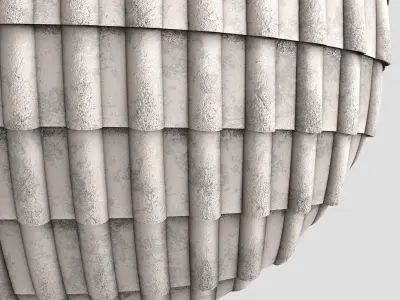 Roof Tile Materials 3- By 3 color Pbr By Sbsar 4k Texture