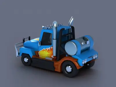  vehicle car truck emergency cartoon Van   low poly low-poly 3D model