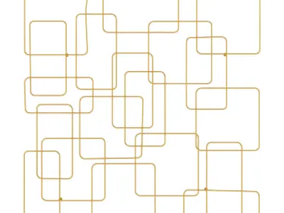 3D Squares Wall Decoration 3D model