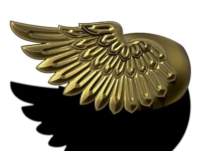 Wing Jewel Ring 3D print model