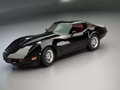 Chevrolet Corvette C3 1980-1982 Low-poly 3D model