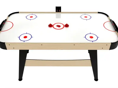 Air Hockey Table with Digital Scoreboard 3D model