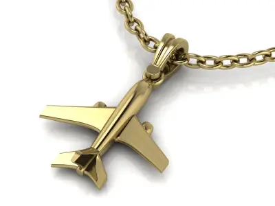 Airplane Pendant Jewelry 3D print model