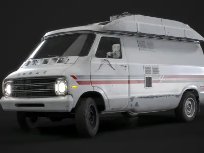 1967 Dodge Tradesman B100 Games Model Low-poly 3D model