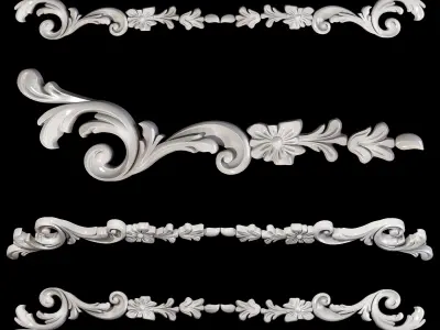 Classic carved 025 3D model