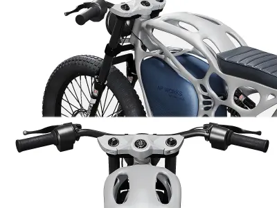 Light Rider World first 3d printed motorcycle Low-poly 3D model