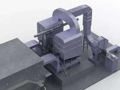 Water purification pump valve Engineering Pumping   3D model