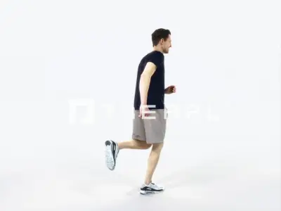 Virtue 02J Running Jogging Football Sports Man Low-poly 3D model