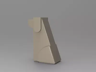 Abstract Dog-Cat Figurine - Minimal Home Decor Sculpture Low-poly 3D model