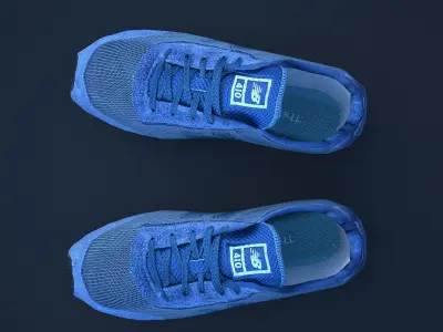 Sneakers pair of Low-poly 3D model