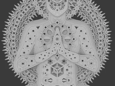 3D Wall sculpture - Eternal Being 3D print model