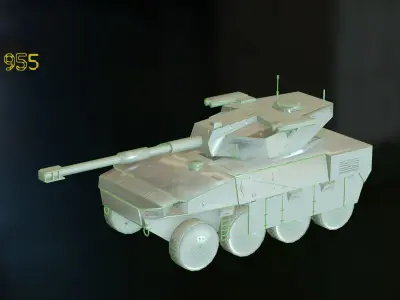 Panzer T-Rex Low-poly Low-poly 3D model