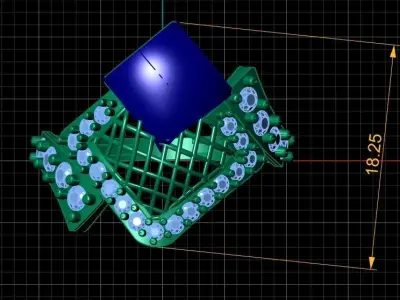 Stylish Wedding Ring 3d Printable Model 3D print model